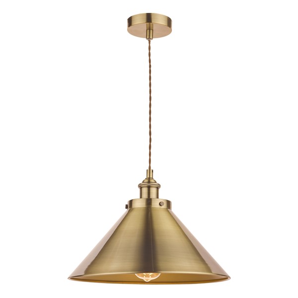 (image for) Laura Ashley Rufus Pendant Antique Brass